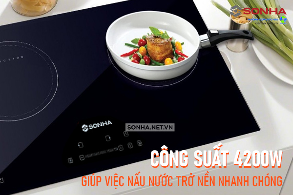 Bếp điện từ đôi Sơn Hà SHK-8125 công suất mạnh mẽ giúp nấu ăn nhanh