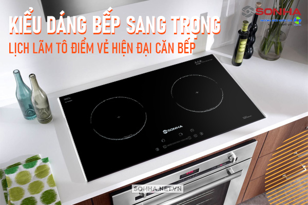 Thiết kế sang trọng lịch lãm của bếp điện đôi Sơn Hà SHK-8125