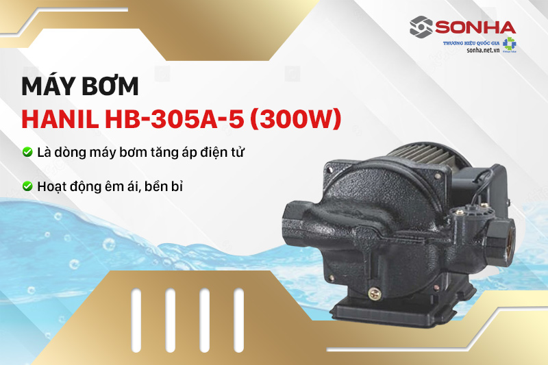 Máy bơm tăng áp điện tử Hanil HB-305A-5 (300W)