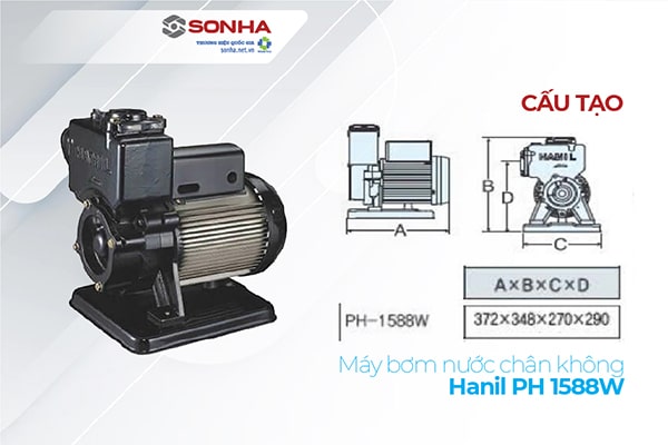 Cấu tạo máy bơm Hanil PH 1588W