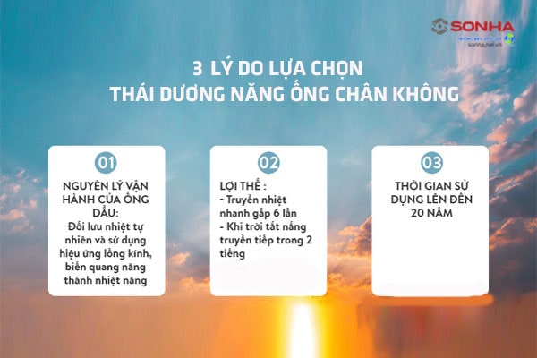 Lý do lựa chọn thái dương năng ống chân không