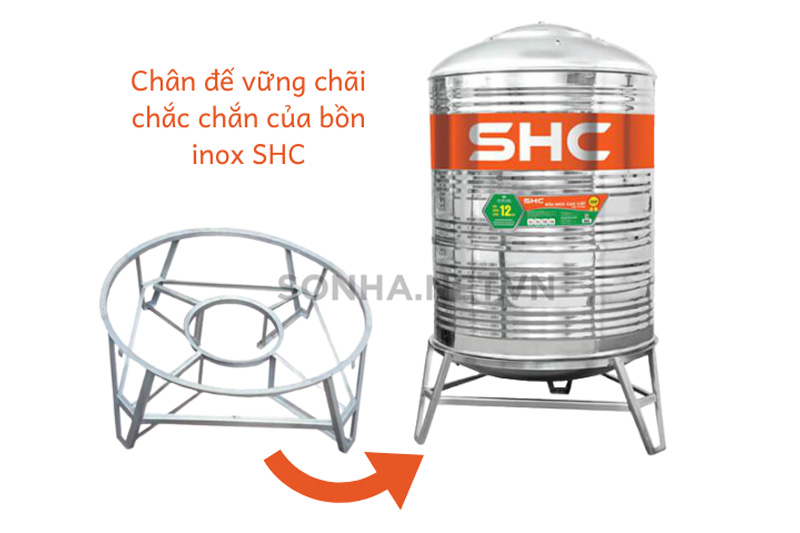 Chân đế bồn nước Inox SHC đứng