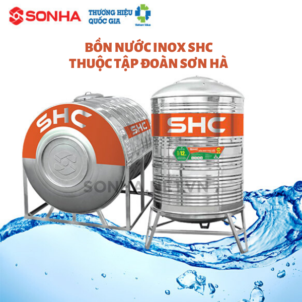 Bồn nước Inox SHC 2000L ngang - SHC2000F1380