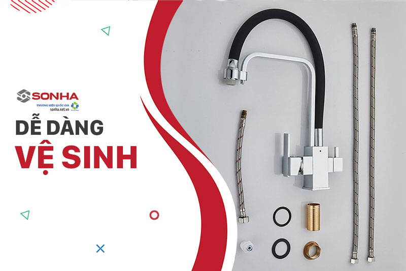 Vòi chậu rửa bát Homaya HM3DN dễ vệ sinh