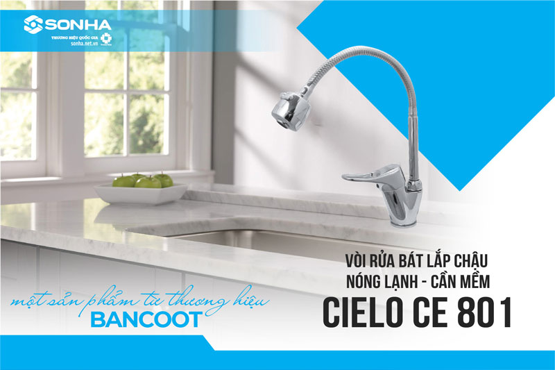 Vòi rửa bát nóng lạnh Cielo CE 801