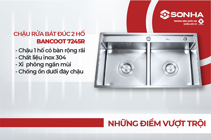 Ưu điểm chậu rửa Bancoot 7245R