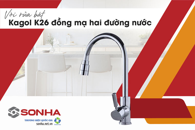 Bộ đôi chậu rửa bát đúc inox 304 Cielo 01 và vòi Kagol K26