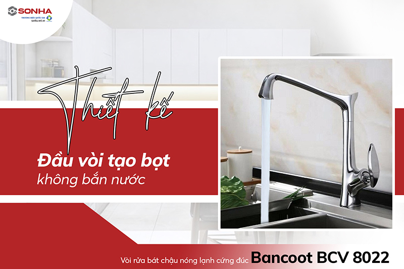 Đầu vòi Bancoot BCV 8022 thiết kế tạo bọt