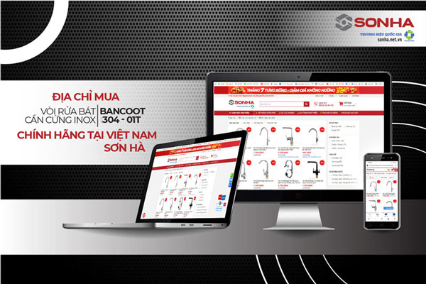 Địa chỉ uy tín mua vòi rửa bát 1 đường nước Bancoot 304-01T