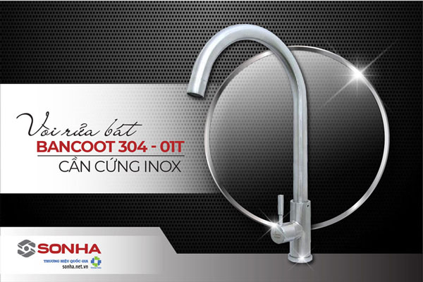 Vòi rửa bát lạnh inox 304 Bancoot 304-01T