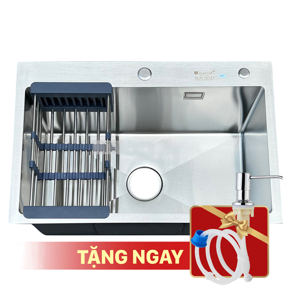 Chậu Rửa Bát Kagol K6845 - 304 Một Hố Inox 304 (680x450x240 mm)