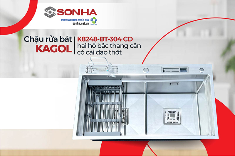 Chậu rửa bát Kagol K8248-BT-304 CD