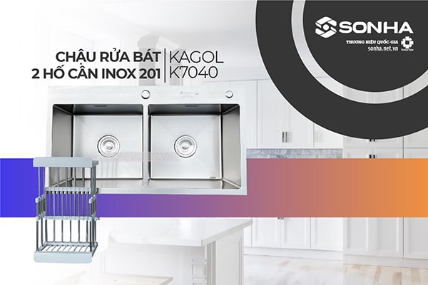 Rổ rút chậu rửa Kagol K7040 tiện lợi