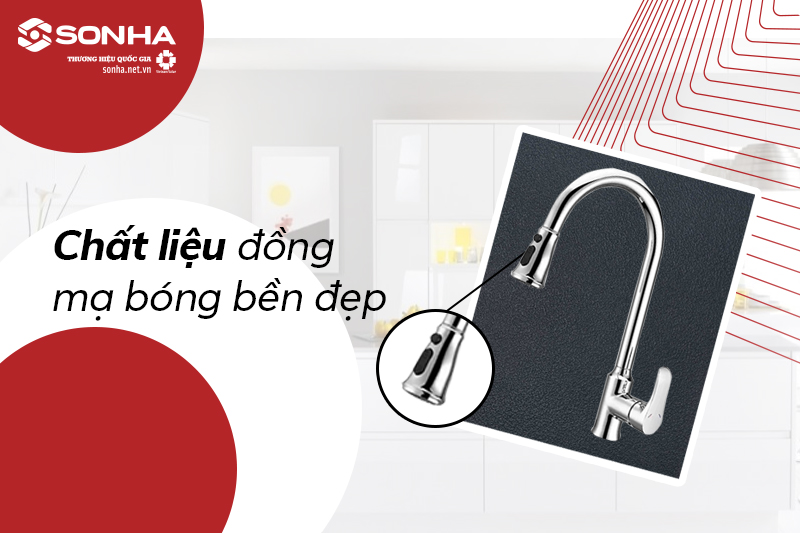 Vòi rửa bát Kagol K18 chất liệu bóng bền đẹp