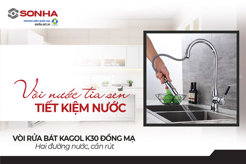 Vòi nước tia sen K30 tiết kiệm nước