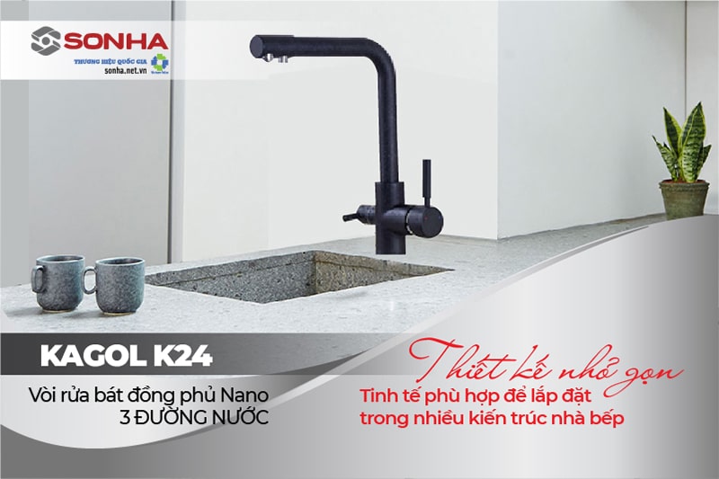 Vòi Kagol K24 thiết kế tinh tế, nhỏ gọn