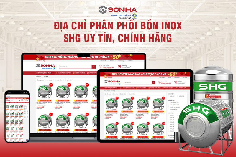 Địa chỉ mua bồn nướv sơn hà chinh hãng