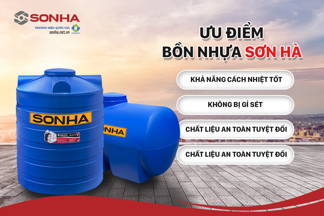 Ưu điểm của bồn nước nhựa Sơn Hà