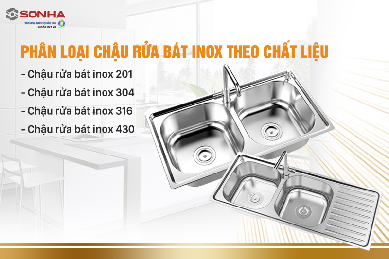 Phân loại chậu rửa theo chất liệu